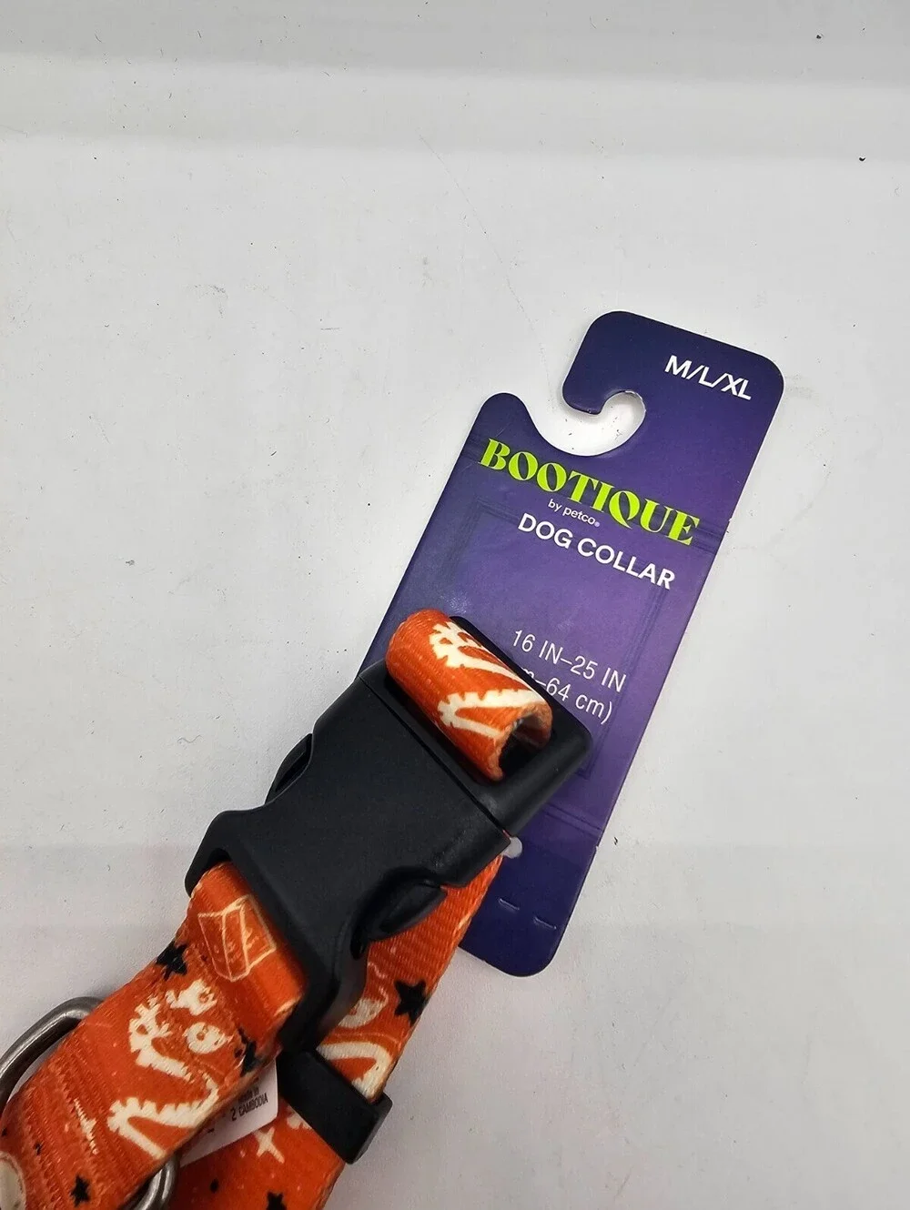 Bootique tarot-inspired Halloween dog collar in orange M/L/XL